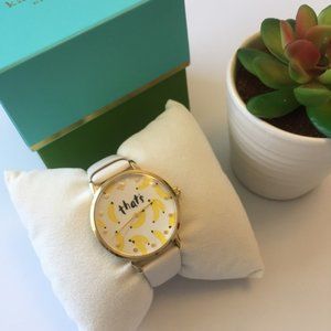KATE SPADE WATCH THAT'S BANANAS WHITE LEATHER NWT